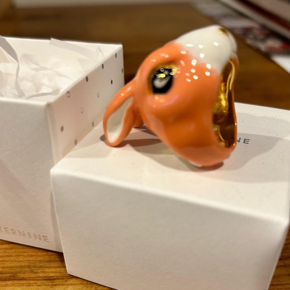 Enamel Rabbit Ring